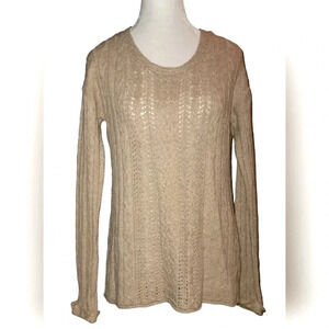 Oh Baby by Motherhood Beige Cable Knit Sweater